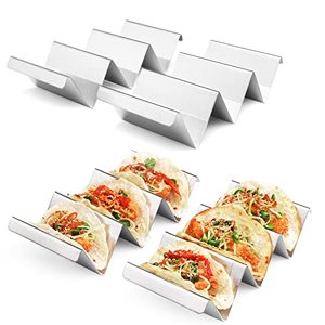 4 Pack Taco Holders - Oven Safe For Baking And Grills