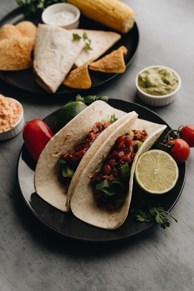 Tacos Recipe - Beef Chili Tacos with Lime and Cilantro